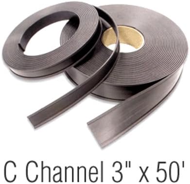 SmartSign Magnetic 'C' Channel  Roll Stockford Metal Racks and Shelves | 3" x 50' Pack of 25
