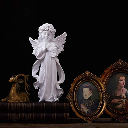 Figurine d'ange en prière pour déco église et maison blanche - 4