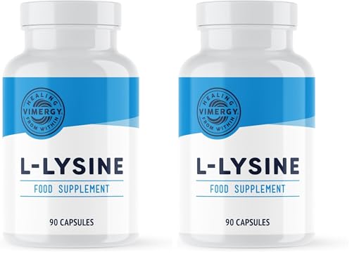 Image of Vimergy L-Lysine - Promotes Healthy Skin, Hair & Nails* - Supports Healthy Metabolism* - Vegan, Non-GMO & Gluten-Free - 90 Capsules (Pack of 2)