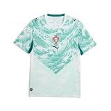 PUMA Men's FA Portugal Away Jersey Replica, White-Green Lagoon SS26, X-Largearge Fpf Replica