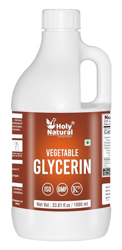 Image of Vegetable Glycerin (1000ml), Non-GMO, Kosher, Food Grade /Cosmetic Grade, For Skin, Hair, Crafts, and Soap Base Oil.
