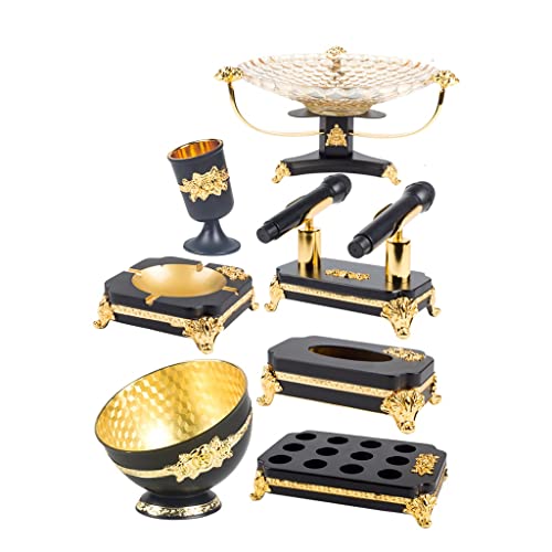 Collic Ktv Table Supplies Box Desktop Decoration European-Style Fruit Plate Microphone Holder Tissue Box,Tissue Box #TOP1