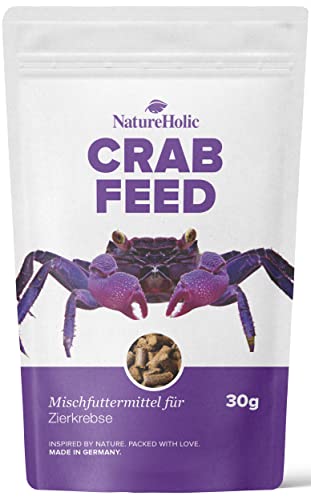 NatureHolic - Alimento de Cangrejo I Comida de Cangrejo I Fabricado en Alemania I para cangrejos en terrario, paludarium, Acuario y Acuario