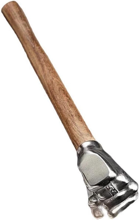 Stainless Steel Hammer with Anti Slip Wooden Handle Lightweight Sturdy for Construction Gardening and Household Tasks(Thumb Hammer)