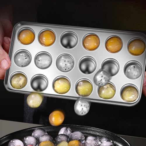 Molde redondo para cubitos de hielo de acero inoxidable miniatura 6
