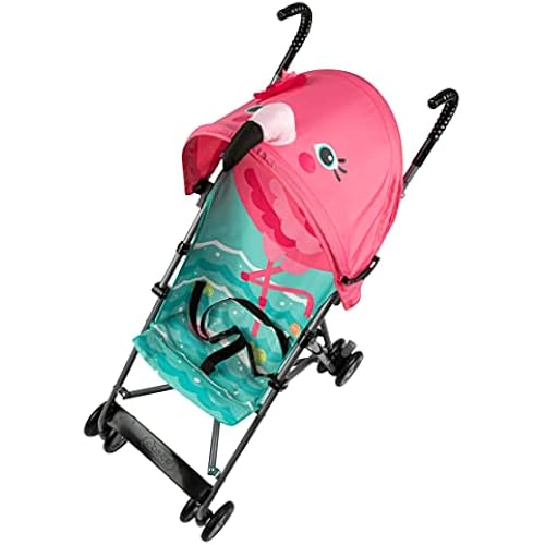 Cosco Character Umbrella Stroller, Easy to Store Anywhere with its Compact Umbrella fold, Pink Flamingo