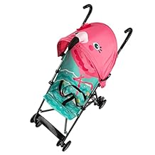 Cosco Character Umbrella Stroller, Easy to Store Anywhere with its Compact Umbrella fold, Pink Flamingo