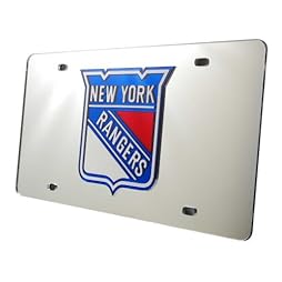 New York Rangers Mirror Look Laser License Plate