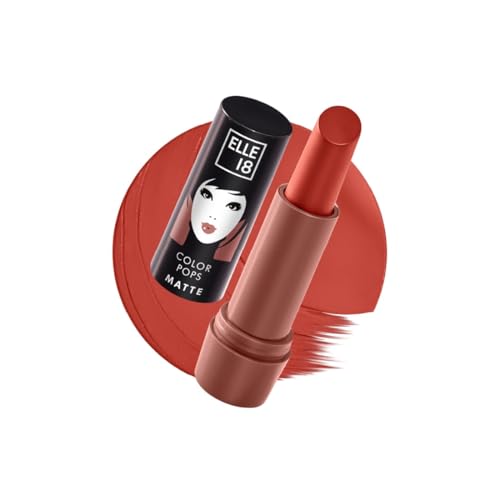 Elle 18 Color Pop Matte Lip Color, B3, Rust Sienna, 4.3 g