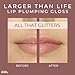 Rinna Beauty Lip Plumping Gloss - All That Glitters - Helps Boost Collagen, Increases Lip Volume, Elastin Production - Vegan, Cruelty-Free - 1 each