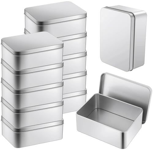 12 Pack Metal Cookie Tins with Lids