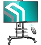 ONKRON Soporte TV rotativo motorizado con Ruedas de 50¨ a 86¨ Carrito de televisión eléctrico con Carga MAX 90kg VESA MAX 800x500 Negro
