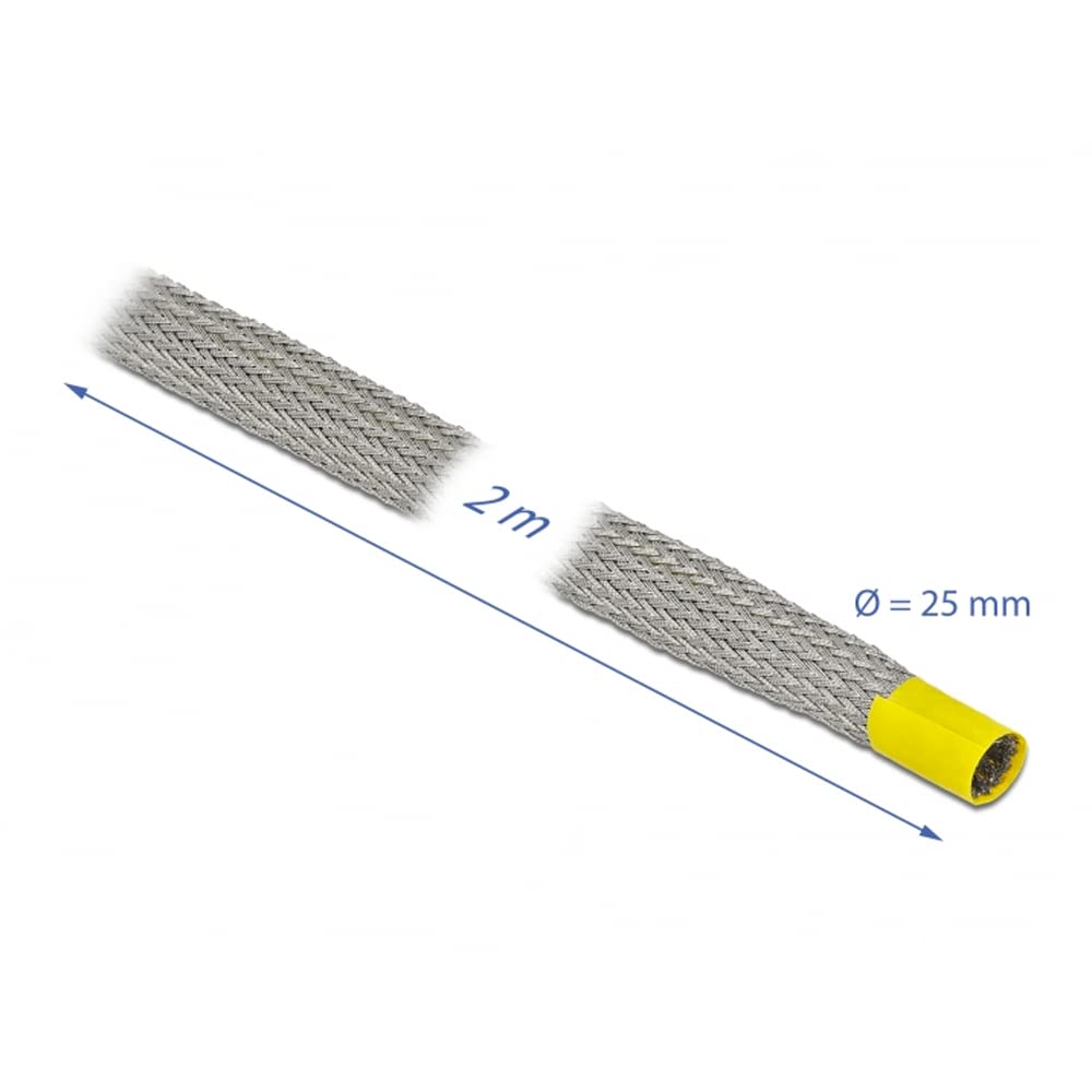 Geflechtschlauch zur EMV Abschirmung dehnbar 2 m x 25 mm