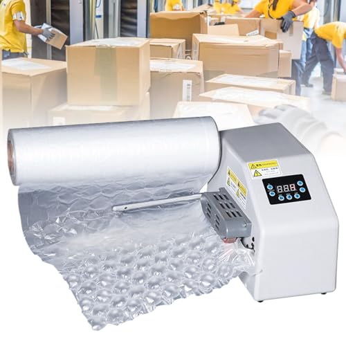 200W Super Fast Air Cushion Machine, Automatic Packaging Bubble Wrap Machine, 4 Minutes Fast Preheating/16m/min Speed Adjustable/Temperature Adjustable, for Shipping and Packaging
