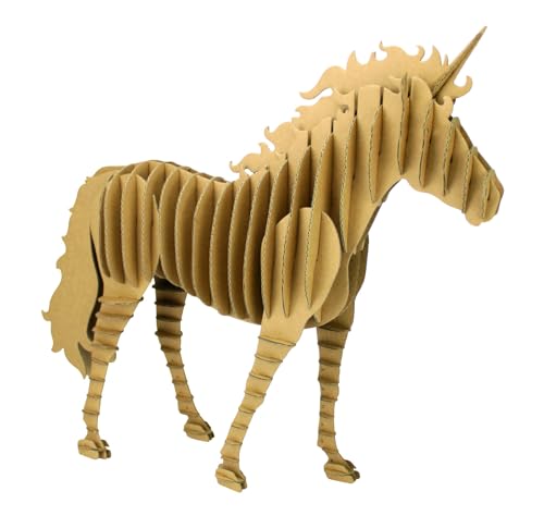 Maquette en carton licorne MegaCrea DIY 26cm pour déco DIY facile sans stress