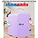Topjia Portable Mini Fridge,Thermoelectric 4 Liter Cooler And Warmer for Skincare, Refrigerating Makeup Skin care and Food Fridge, Eco Friendly Beauty Fridge For Travel(7.5