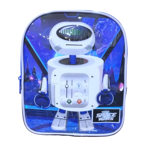 Kit Escolar Completo Mochila Mochila de Rodinha Lancheira e Estojo Space Wars Yepp MIM6334 - Volta À