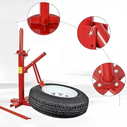 YUQIPEILEI Manual Tire Changer 4"-21", Portable Hand Bead Breaker and Tire Mounting Tool, Heavy-Duty Steel Tire Changing Machine for Car Truck Motorcycle Trailer, Home Garage and Small Auto Shop by YUQIPEILEI - Used condition - Image 3