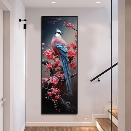 DIY Diamond-Painting oiseau fleur grand format 150x50 cm pour broderie diamant