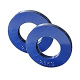 pistro Juego de 2 discos de peso fraccionado micro olímpico de 0,25 kg, 0,5 kg, 0,75 kg, 1 kg para pesas olímpicas, para entrenamiento de fuerza y microcarga, color azul 0,5 kg