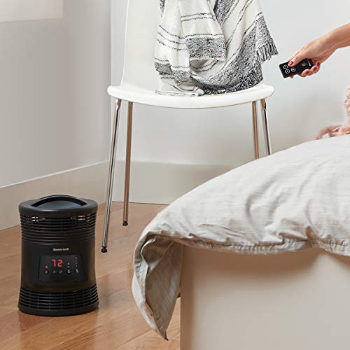 Honeywell Hhf370B 360 Degree Surround Fan Forced Heater With Surround Heat Output Charcoal Grey Energy Efficient Portable Heater With Adjustable Thermostat & 2 Heat Settings , Black #TOP6