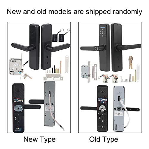 EBTOOLS Fechadura de porta eletrônica com impressão digital WiFi, chave mecânica com cartão IC e sen