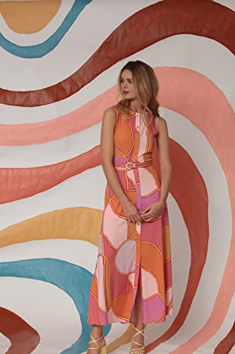 Donna Morgan Women's Plus Size Sleeveless Button Down Maxi Dress, Dark Rose/Gold, 16 #TOP5