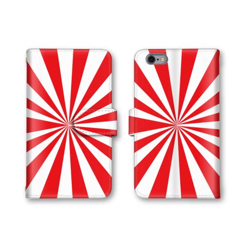 【ノーブランド品】 Xperia Z5 用 SOV32 対応 スマホケース 手帳型 模様 ホワイト レッド 赤 白 1番 スマホカバー SOV32 対応 ケース