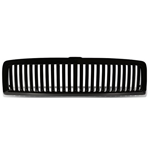 Compatible with Dodge Ram 1500/2500/3500 ABS Plastic Vertical Front Grille (Black) - 2nd Gen BR/BE