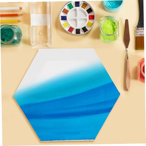 Lienzo hexagonal POPETPOP de madera estable con algodón absorbente pack de 3 lienzos para hobby 4