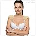 Fashion Shoulder Pads – Lightweight Foam Dolman Shaped Pads with Bra Strap Anchor, Reusable Clothing Accessories for Women – Beige
