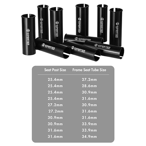 Cogster CSS06-01 Alloy Bike Seatpost Reducer Shim, 100Mm Length Aluminum Bicycle Reducing Sleeve Seat Post Tube Adapter For Mtb,Mountain,City Bike,Road Bike thumb #3