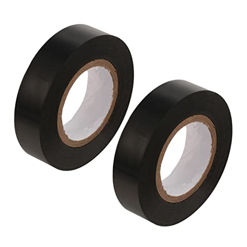 BELLIFFY 2 Rolls Pvc Adhesive Electrical Tape for Diy Industrial Home Use Insulation Tape for Electrical Insulation Projects