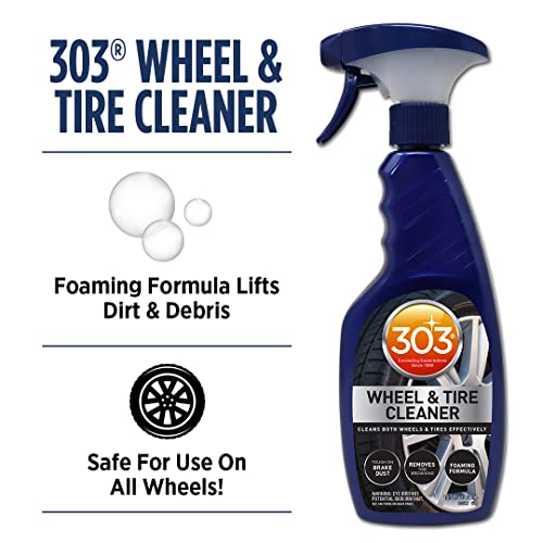 303 Wheel And Tire Cleaner - Cleans Both Wheels And Tires Effectively - Tough On Brake Dust - Removes Tire Browning - Foaming Formula, 15.5 Fl. Oz. (30596Csr) Packaging May Vary #TOP1