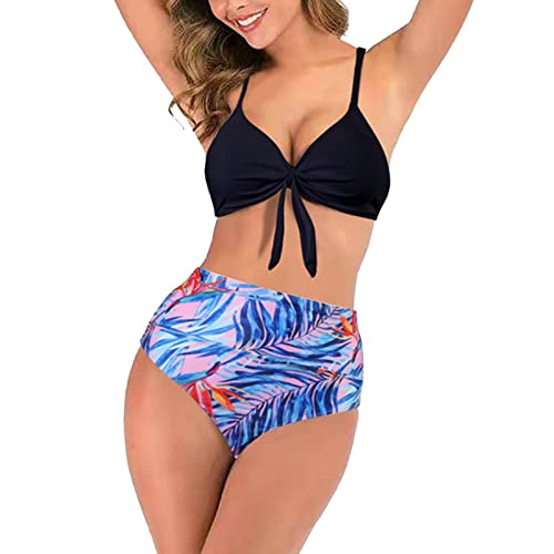 Swimsuits For Teens Women Figh Waist Sling Fashionable Printing Multicolor Sexy Split Bikini Swimsuit #TOP25