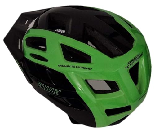 AWERide Bike Helmet MTB Helmet Adult Mens Womens 55 to 58 cm Black Green Medium Adjustable Lightweight Enduro Freeride - Image 5