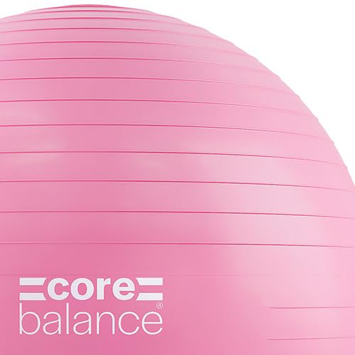Image of Core Balance Exercise Ball, Stability Ball for Yoga, Pilates and Fitness, Gym Ball for Home Gym and Office Chair, Training, Physical Therapy, Anti Burst, Pump Included, 55cm 65cm 75cm 85cm