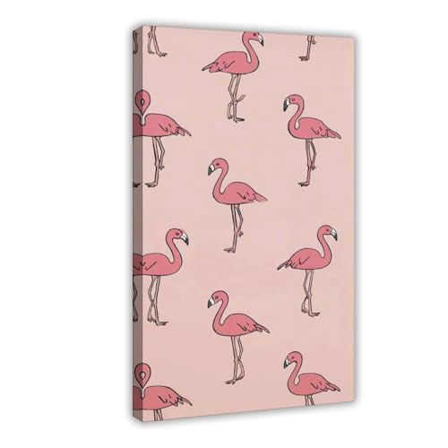 Impression sur toile flamant rose grand format pour grand mur