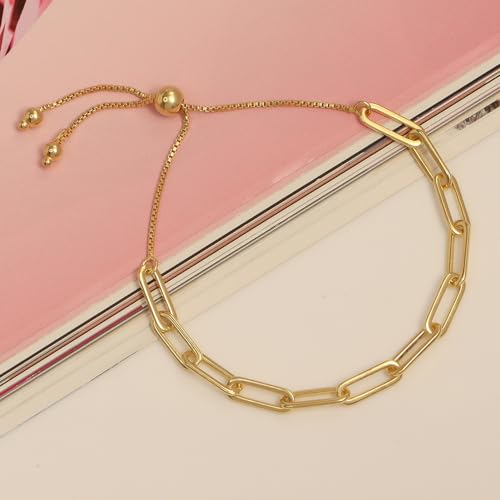 LeCalla Sterling Silver Solid Italian Paperclip Chain Bracelet | Diamond-Cut Women's Bracelet4