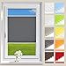 Produktbild OUBO Plissee ohne Bohren Klemmfix, Anthrazit 75x120cm (BXH), Jalousie Easyfix Faltrollo mit Klemmträger Sonnenschutz und Sichtschutz lichtdurchlässig Rollo für Fenster & Tür