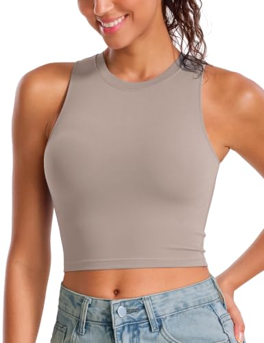 Image of Natural Feelings Nudi Sports Bras for Women Removable Padded Yoga Tank Tops Sleeveless Fitness Workout Crop Tops