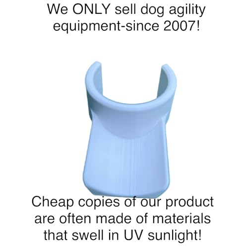 Adjusting jump cup on dog agility jump