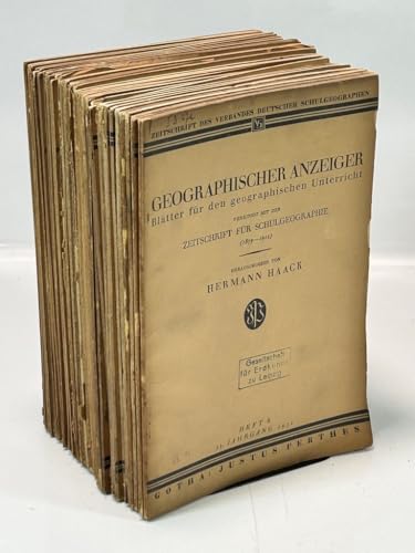 Geographischer Anzeiger - Blätter für den geographischen Unterricht. 49 Hefte aus den Jahren 1905-1932