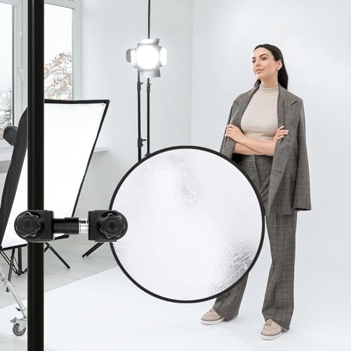 Foto von Hensych Metall Stativschirmhalter,Draussen Kamera Stativ-Regenschirmhalter Metallclip Halterung Stand Klemme Fotografie-Zubehör (Metallclip Nicht Plastikclip)