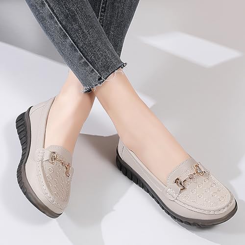 Image of Women's Business Loafers Comfortable & Lightweight Penny Shoes PU Leather Slip On Walking Shoes