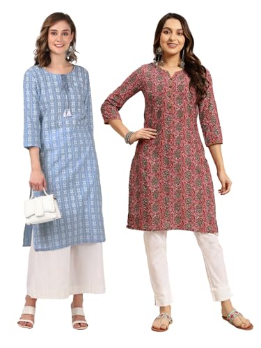 Kurta pour femme anti-transpiration en pur coton coupe droite