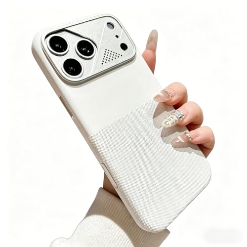 Coque iPhone 17 Pro blanche silicone liquide magnétique anti-chute