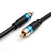 BlueRigger RCA Audio Subwoofer Cable (8FT, Dual Shielded, Gold Plated RCA Connectors) – for Subwoofer, Amplifier, Home Theater