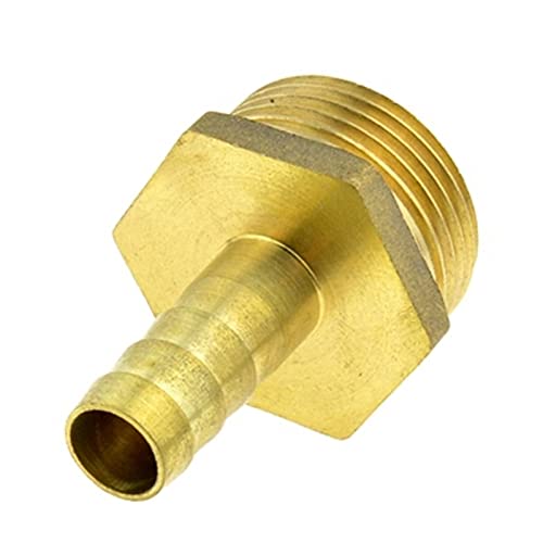 TMP1105 Barb Tail to 1 Inch BSP Male Thread Connector Joint, Brass Hose Pipe Fitting Copper Coupler Adapter (Color : 12mm Barb-08)