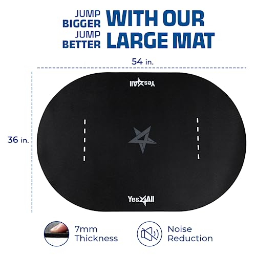 Yes4All 54"X36"X7" Large Pvc Jump Rope Mat With Carrying Bag, High-Density Material Customized For Jump Roping, Non-Slip, Waterproof Indoor And Outdoor, Damage-Free Equipment And Floor #TOP1